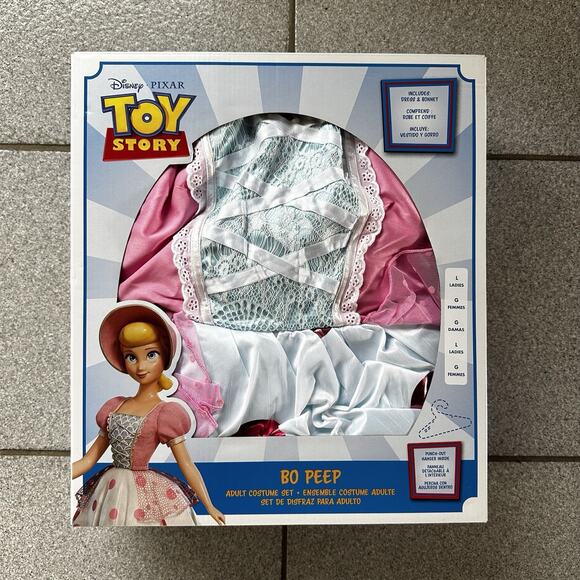 Disney Bo Peep Costume for Adults - Toy Story Women’s Size Large Dress & Bonnet - Picture 5 of 7